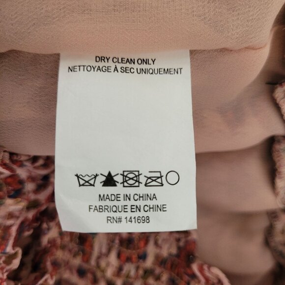 Ramy Brook Metallic Floral Print Silk Blend Neck Tie Blouse Top Womens Size S - Picture 9 of 9